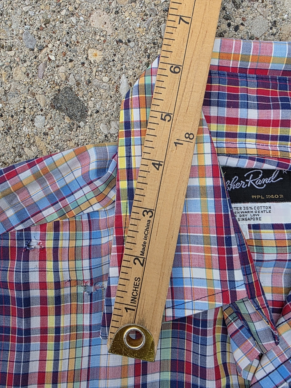 Vintage Christopher Rand Plaid Button Up Shirt Medium - Picture 9 of 10